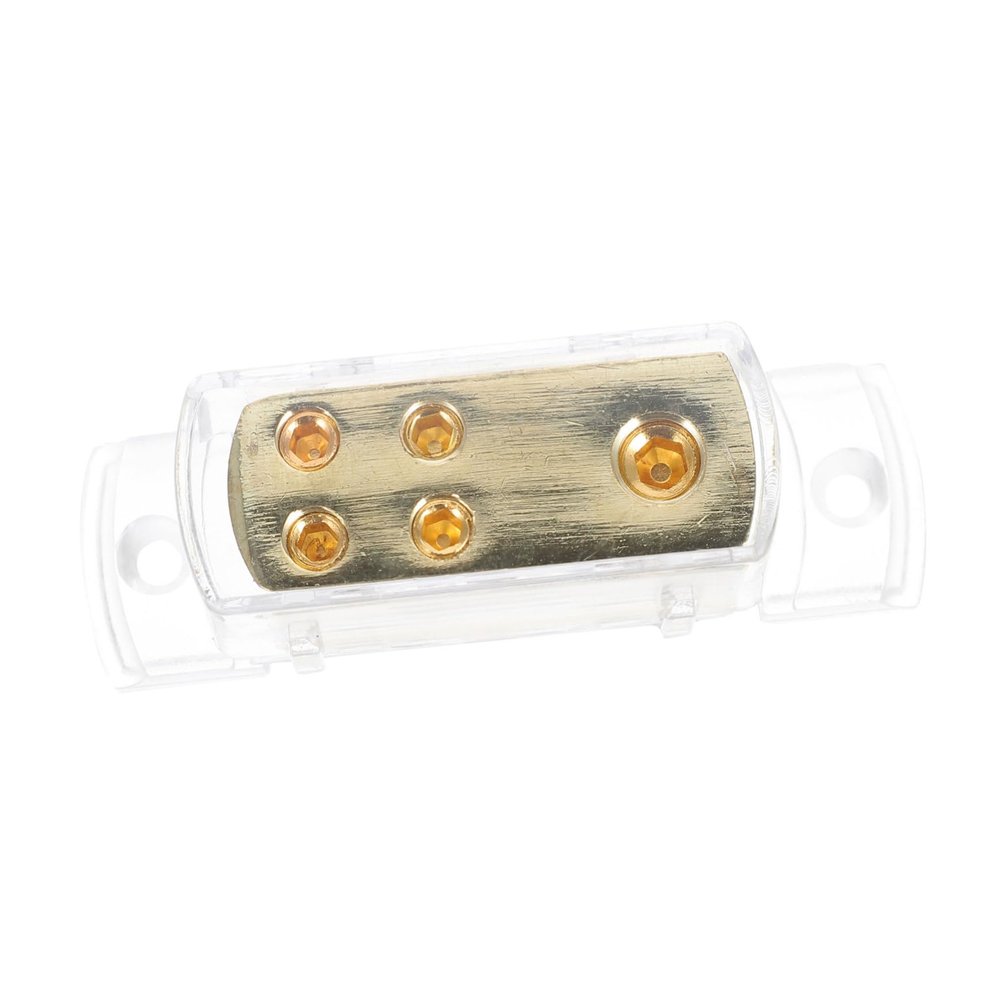 FELTECHELECTR Car Audio Splitter Box Ground Distributor Material Shock Resistant Stable Voltage for Vehicle and Electrical