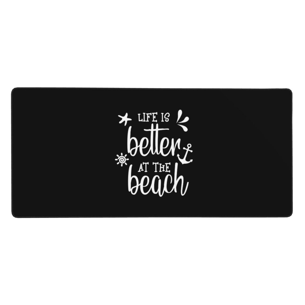 Life is Better at The Beach Mousepad Large Anti Slip Rubber Gaming Mouse Pad, for Office Laptop Computer 16x35.5 Inch