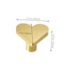 MERRYHAPY 2pcs Heart Shape Brass Handles Door Knobs for Cabinet Dresser Pulls Hardware Easy Installation for Kitchen Wardrobe view 2
