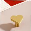 MERRYHAPY 2pcs Heart Shape Brass Handles Door Knobs for Cabinet Dresser Pulls Hardware Easy Installation for Kitchen Wardrobe view 4