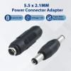 SATUY 8Pcs 12V DC 5.5 x 2.1mm Female to Female Power Connector Adapter & DC 5.5 x 2.1mm Male to Male Power Plug Jack Connector for Led Strip Light CCTV Camera view 3