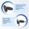 SATUY 8Pcs 12V DC 5.5 x 2.1mm Female to Female Power Connector Adapter & DC 5.5 x 2.1mm Male to Male Power Plug Jack Connector for Led Strip Light CCTV Camera view 4