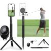 Golf Tripod Monopod Magnetic Golf Film Stick 52" Adjustable Aluminum, Golf Swing Training Aid Compatible with iPhone Android Phones Action Camera view 1