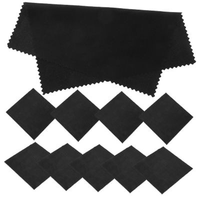 COOLHIYA 10pcs Cotton Screen Cleaning Cloths Black Eyeglasses and Device Cleaning Towels for Smartphones Laptops Tablets and Cameras Soft Reusable and Durable