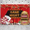 10x6.5ft Game Night Backdrop Las Vegas Poker Jackpot Gamble Gaming Photography Background for Adults Casino Night Theme Party Decorations Portraits Banner Photo Studio Props view 3