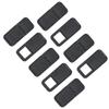 9pcs Webcam Cover Slider for Privacy Oval Metal Shutter for Laptops Tablets and Phones Black Front Cover to Visual Access view 1