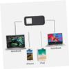 9pcs Webcam Cover Slider for Privacy Oval Metal Shutter for Laptops Tablets and Phones Black Front Cover to Visual Access view 3