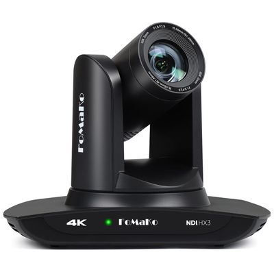 FoMaKo K20UH 4K HDMI PTZ Camera with AI Auto-Tracking(Gen 3), NDI HX3 Certified, 20X Optical Zoom, USB 3.0/LAN, PTZ Camera 4K for Church, Worship, Education, Conferences,(NDI License Included), Black
