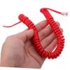 2pcs Coiled Telephone Cord Durable Spiral Phone Cable for Landline and Receiver Red Telephone Coil Cords for Reliable Signal Transmission and Convenience view 4