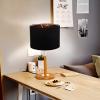 WHAMVOX Linen Fabric Drum Lampshade Removable Light Cover for Table Floor Lamps Elegant Design Easy Installation for Home Decor view 3