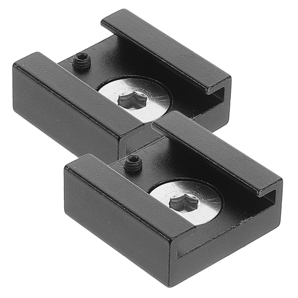 BRIGHTFUFU 2sets Hot Shoe Mount Adapter Screw Cold Shoe to Hot Extension Bracket for Cameras Microphones Led Lights and Tripods Black Photography Accessory