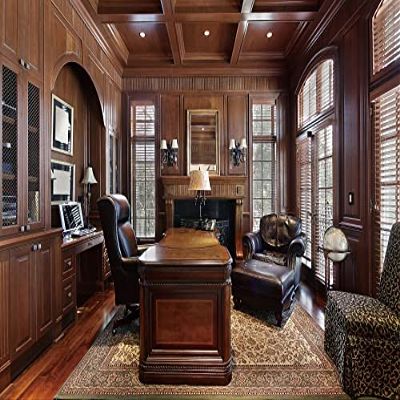 10x6.5ft Office Backdrop Vintage Luxury Work Place Photography Background Business Conversation Room Backdrop Wallpaper Decorations Background for Live Video Zoom Calls Photo Portrait Props