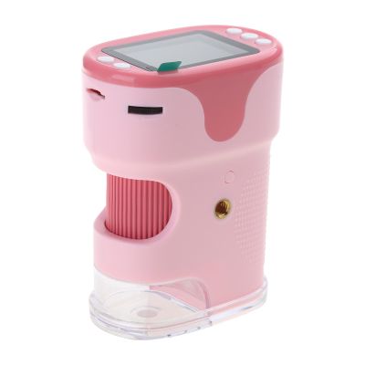 WEISUYUUS Portable Handheld Digital Microscope with LEDs Screen, Camera Recorder for Kid and Adult, Battery Powered Easy and Fun