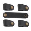 Angoily 5pcs Leather Cable Organizer Straps Practical Cord Wraps for Usb Charging and Audio Cables Stylish Cowhide Design for Home Office and Travel Use view 1