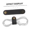 Angoily 5pcs Leather Cable Organizer Straps Practical Cord Wraps for Usb Charging and Audio Cables Stylish Cowhide Design for Home Office and Travel Use view 2