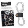 Angoily 5pcs Leather Cable Organizer Straps Practical Cord Wraps for Usb Charging and Audio Cables Stylish Cowhide Design for Home Office and Travel Use view 4