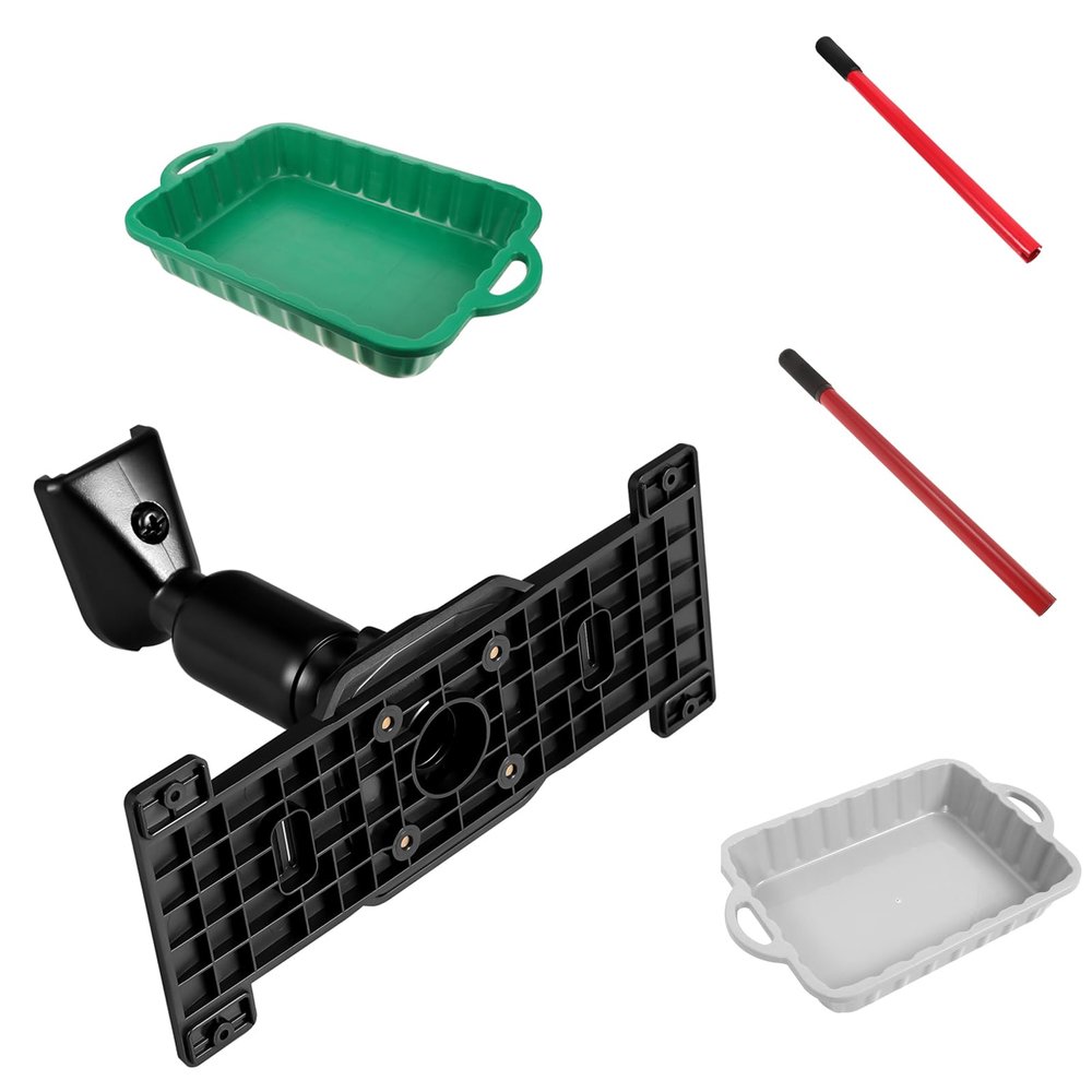 CALLARON Car Accessories Set Dash Cam Mirror Mount 2/10 Ton Horizontal Hydraulic Jack Handle Car Oil Drain Pan Waste Engine Oil Collector Rear View Mirror Back Plate Panel