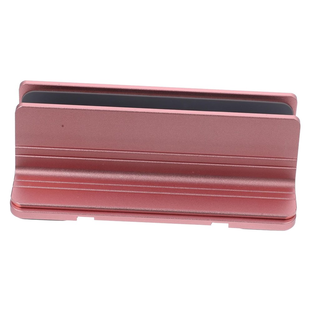 Aluminum Alloy Vertical Laptop Stand Riser Holder for Desktop Durable and Sturdy Design Compatible with Various Laptop Models Rose Gold Finish