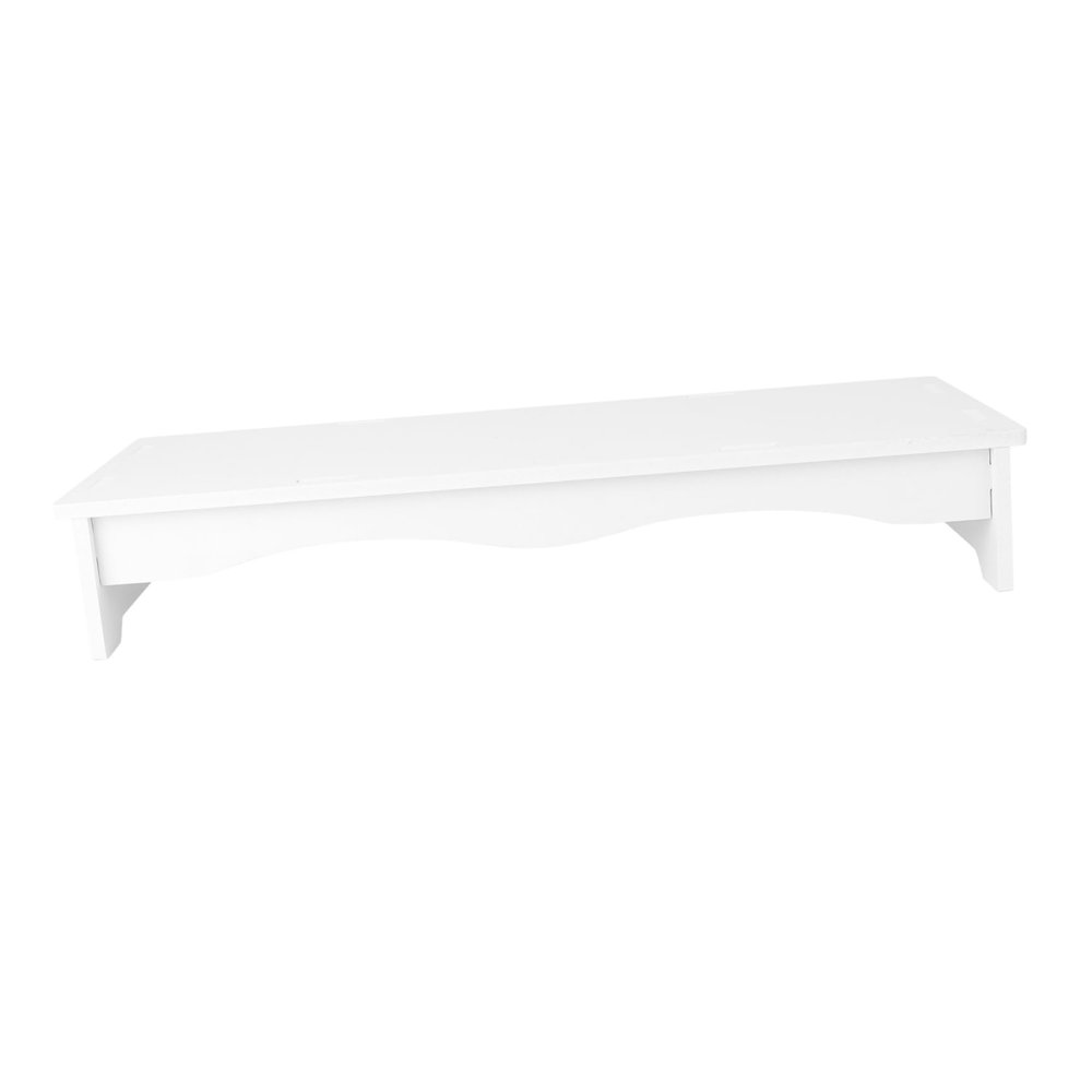 1pc Computer Monitor Stand Keyboard Holder Ergonomic Desktop Riser for Home Office Height White Suitable for Students and Professionals