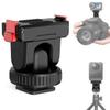 Cold Shoe Adapter Magnetic Quick Mount Compatible for DJI Osmo 360, Tripod Mount with 1/4" Screw Compatible for DJI Action 5 Pro/4/3 Action Camera DSLR Photography Accessories, 150Tilt Adjustable view 1