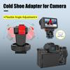 Cold Shoe Adapter Magnetic Quick Mount Compatible for DJI Osmo 360, Tripod Mount with 1/4" Screw Compatible for DJI Action 5 Pro/4/3 Action Camera DSLR Photography Accessories, 150Tilt Adjustable view 3