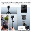 Cold Shoe Adapter Magnetic Quick Mount Compatible for DJI Osmo 360, Tripod Mount with 1/4" Screw Compatible for DJI Action 5 Pro/4/3 Action Camera DSLR Photography Accessories, 150Tilt Adjustable view 4