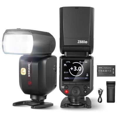 NEEWER Z880-N 2.4G 76Ws i-TTL Camera Flash Speedlite Compatible with Nikon, Compatible with Godox, Upgraded UI Adjustable Modeling Lamp TTL/M Quick Switch TCM Key 1/8000s HSS 3000mAh 600 Full Power
