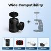 ATLI Universal 1/4" Screw Mini Tripod Ball Head Stainless Steel Aluminum Alloy 360 Degree Rotation Mount Base Adapter Compatible with ATL3500 ATL4500 ATL330 Camera Monopod Camcorder Light view 3