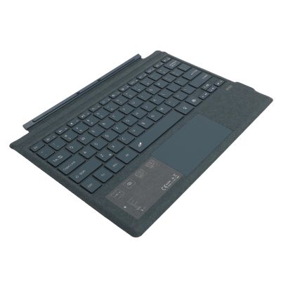 ZJchao Tablet Keyboard BT Magnetic RGB Backlit with Gesture Control Touchpad for Pro 3 7+ Office Home Entertainment (Blue)