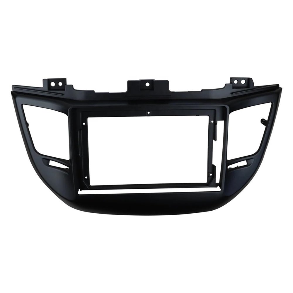 AYYDXRK Car Radio Fascia Compatible with Hyundai Tucson 2015 Panel Dash Kit Install Adapter Bezel Console Plate Facia Install Mount Kit(Black)