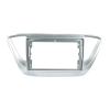 AYYDXRK 9 Inch Car Frame Fascia Adapter Compatible with Hyundai Verna Accent 2016-2018 Android Radio Dask Kit Install Mount Kit(Silver Frame) view 1