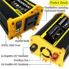 3000W Power Inverter 12V DC to 110V /220V AC Converter Car Plug Adapter with USB Fast Charging Port and AC Outlet, Car Inverter for Outdoor Travel, Truck(Black,12V-220V) view 3