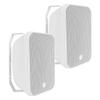 Sound Town Pair of 70V/100V 6.5" Weather-Resistant Surface-Mount Passive Speakers, with IP55-rated Enclosure, for Home & Commercial Installations, White (TARVOS-MS6W-PAIR) view 1
