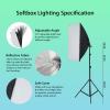 Photograph Lighting Kit with Backdrops, 8.5ftx10ft Softbox Photography Lighting Kit, 5500K Bulb 45W Led Softbox Set, Video Studio Continuous Lighting Kit for Photo, Portrait and Video Shootings view 2