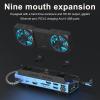 Docking Stations with M.2 NVMe Enclosure 100W Fast Charging 4K@60Hz USB Hub 1000Mbps SD/TF Card Reader for steam Deck Dock/rog Ally Dock/Xbox PS5 Laptop Phone16 Switch Legion go Dock with Fan 10 in 1 view 2
