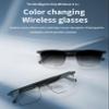 Photochromic Reading Smart Glasses Bluetooth Sunglasses for Men Women Smart Dark Sunglasses with Bluetooth Speakers Earbuds Bone Conduction Audio Glasses Headphones Blue Tooth view 2