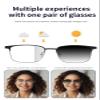 Photochromic Reading Smart Glasses Bluetooth Sunglasses for Men Women Smart Dark Sunglasses with Bluetooth Speakers Earbuds Bone Conduction Audio Glasses Headphones Blue Tooth view 3