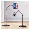 Adjustable Tablet Floor Stand Universal 360 Rotatable Metal Tablet Holder Phone Stand with Heavy Metal Base,Cell Phone & Tablet Stand for Floor view 2