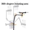 Adjustable Tablet Floor Stand Universal 360 Rotatable Metal Tablet Holder Phone Stand with Heavy Metal Base,Cell Phone & Tablet Stand for Floor view 4