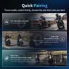 Fodsports FX7 10-Rider Mesh Motorcycle Bluetooth Headset, Smart APP Control, Dual Chips V5.4 Helmet Communication System Intercom with Audio Multitasking, Music Share & FM, IP67 Waterproof, 1 Pack view 4