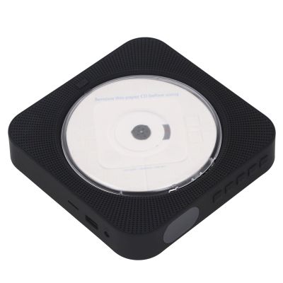 CD Player Portable, Wall Mount Desktop CD Player Bluetooth CD Player Supports Single Repeat and Whole Disc Repeat Modes, Rechargeable CD Player for Car (Black)