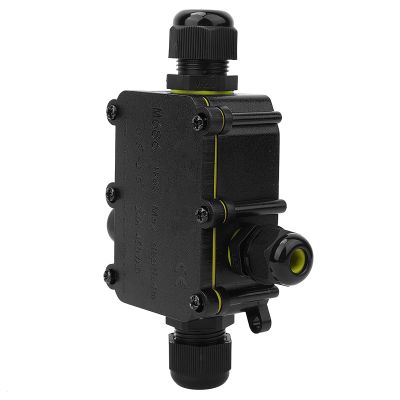 IP68 4 Way Plastic Junction Box for Underwater Wiring 450VAC 24A UL94V 2 Rated,Secure Cable Entry with 5.9mm/9.12mm Glands,Ideal Home Garden & Co