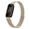 JKD Metal Bands Compatible with Fitbit Inspire 3 Bands for Women Men, Soft Mesh Loop Strap Replacement Adjustable Stainless Steel Band for Fitbit Inspire 3 Fitness Tracker, Champagne Gold view 1