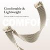 JKD Metal Bands Compatible with Fitbit Inspire 3 Bands for Women Men, Soft Mesh Loop Strap Replacement Adjustable Stainless Steel Band for Fitbit Inspire 3 Fitness Tracker, Champagne Gold view 3
