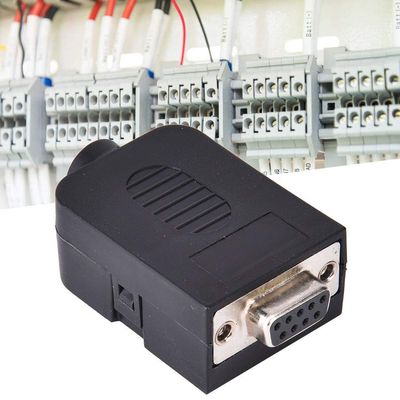 2Pcs DB9 Screw Type 9 Pin Serial to Terminal Female Connector with Protective Case for PCB Projects,Compact Housing,Ideal On Site Debugging and
