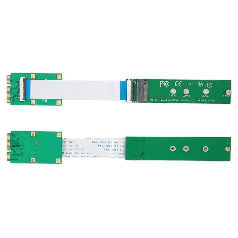 Acouto Adapter Card PCIE to NVMe 2 NGFF SSD Converter for 2230/2242/2260/2280 2 - Thin Computer 2 NVMe Adapter Card Pci to 2