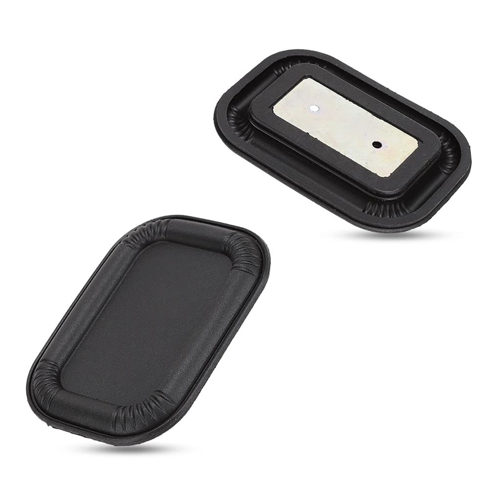 Acouto 4PCS Bass Speaker Plate Passive Auxiliary Bass Rubber Vibration Plate Oval Subwoofer Passive (Rectangular 65 * 45 Black)