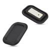 Acouto 4PCS Bass Speaker Plate Passive Auxiliary Bass Rubber Vibration Plate Oval Subwoofer Passive (Rectangular 65 * 45 Black) view 1