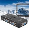 Acouto 4 - Port USB 2.0 KVM VGASVGA Hub Computer Switch Box Adapter Devices for PC Keyboard Mou 4 Computer PC Sharing Device LAN Computer Switcher view 2