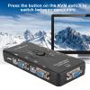Acouto 4 - Port USB 2.0 KVM VGASVGA Hub Computer Switch Box Adapter Devices for PC Keyboard Mou 4 Computer PC Sharing Device LAN Computer Switcher view 3